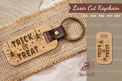 Trick Or Treat Laser Cut Keychain Design - CraftNest - Digital Crafting and Art