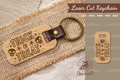 Trick Or Treat Laser Cut Keychain Design Bundle - CraftNest - Digital Crafting and Art
