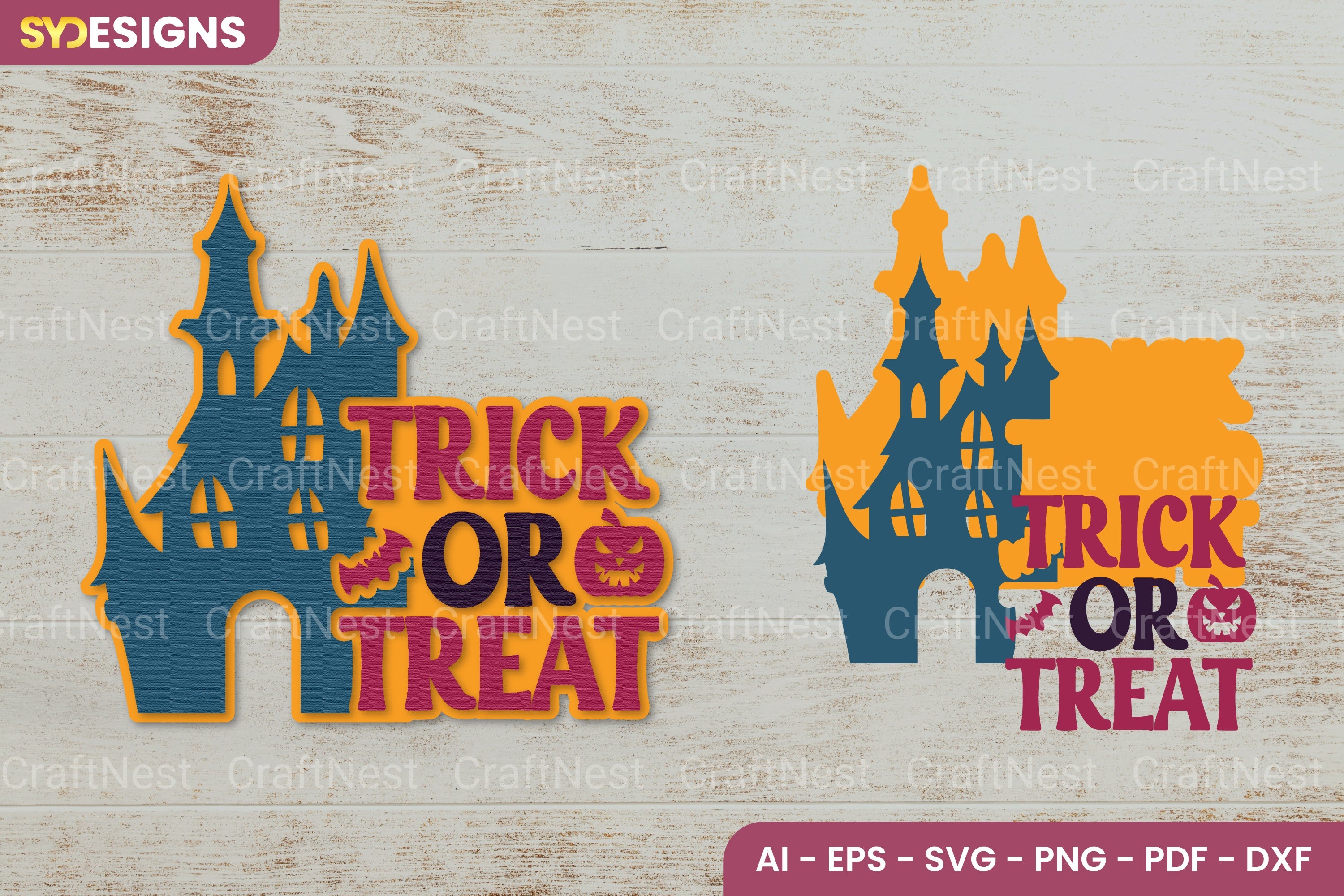 Trick Or Treat SVG Laser Cut Clipart Bundle