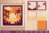 Tropical Beach Sunset 3D Shadow Box SVG Bundle