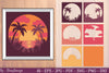 Tropical Beach Sunset 3D Shadow Box SVG Bundle