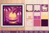 Tropical Beach Sunset 3D Shadow Box SVG Bundle