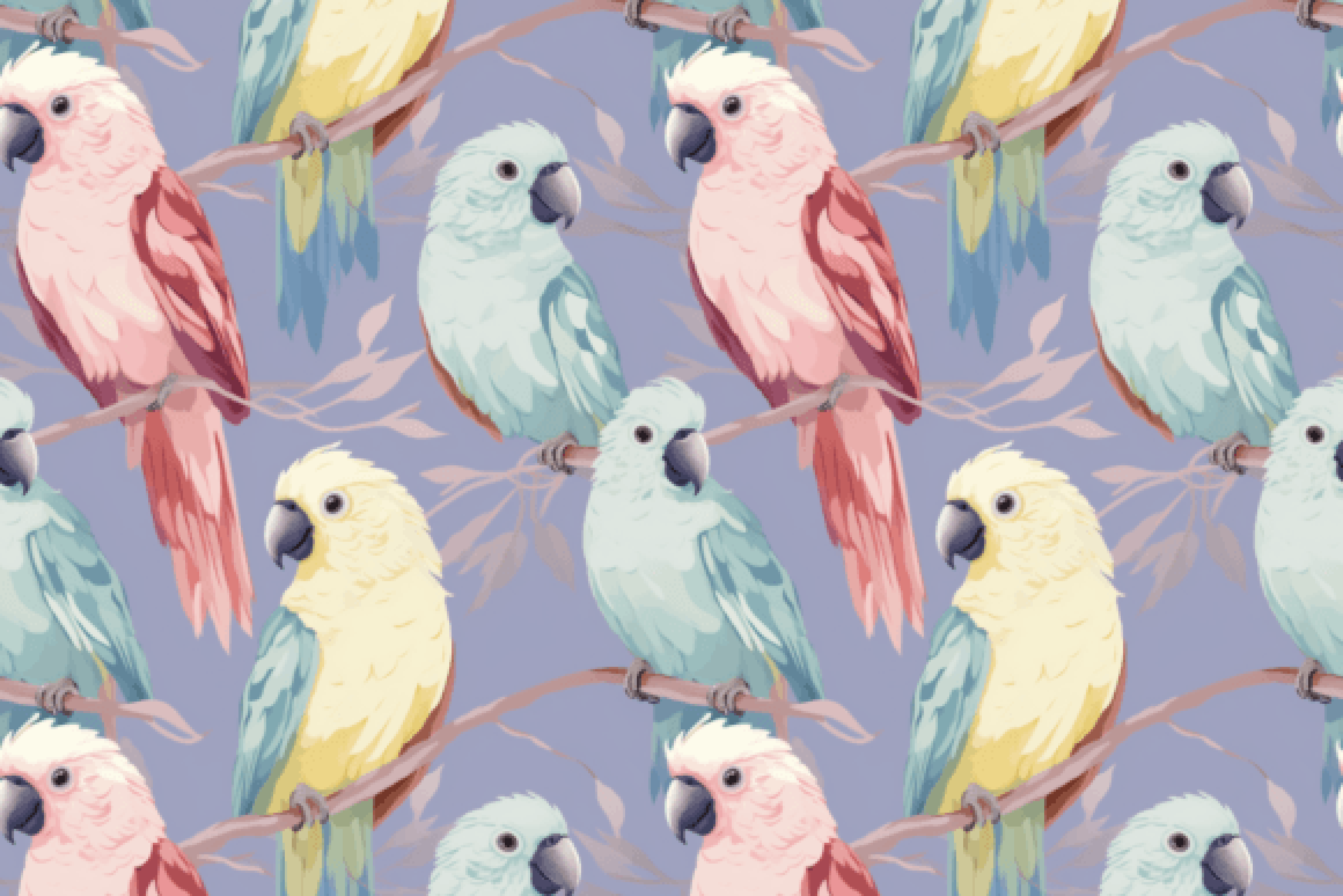 Tropical Birds Digital Paper