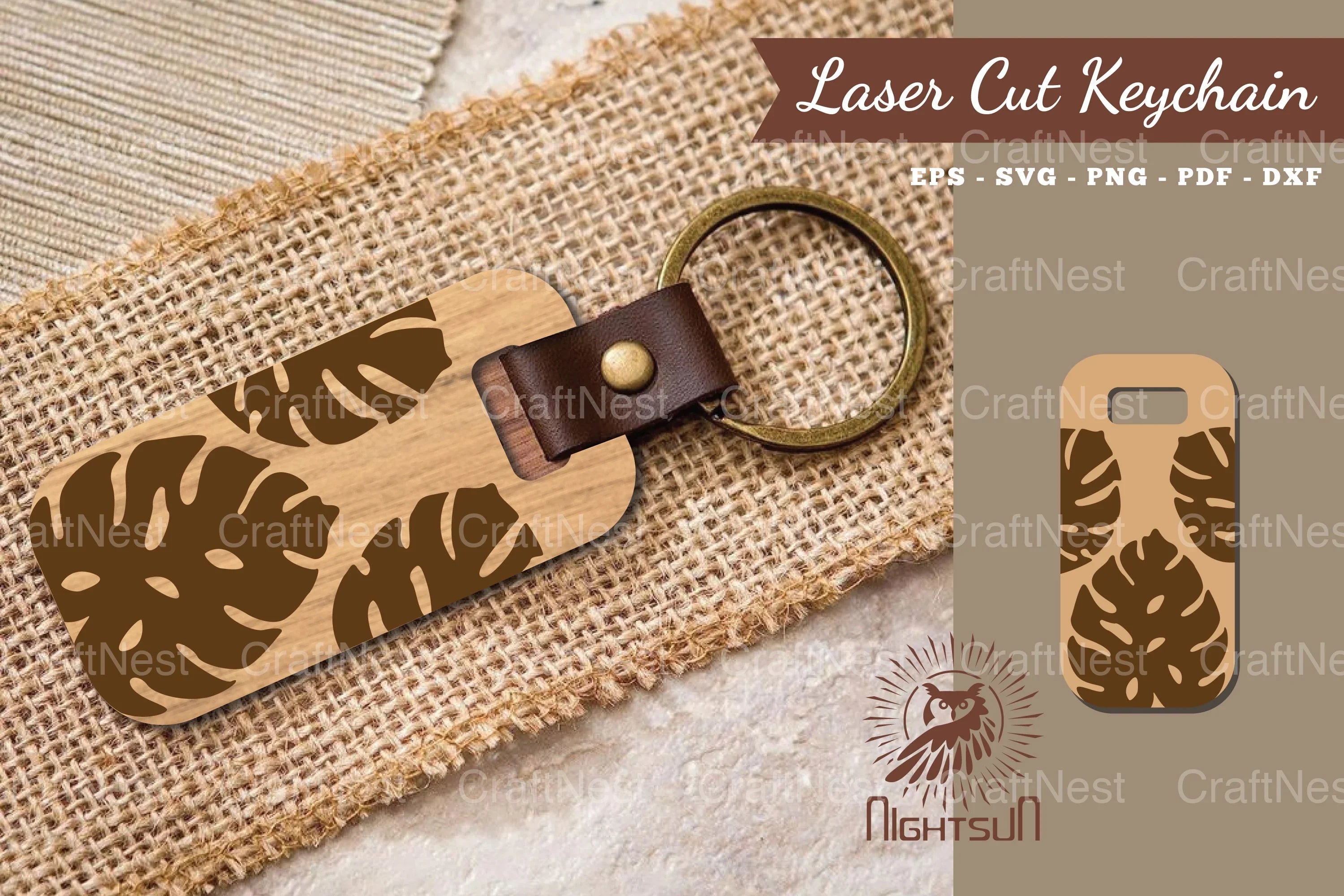 Tropical Leaves Laser Cut Keychain Clipart Bundle - CraftNest - Digital Crafting and Art