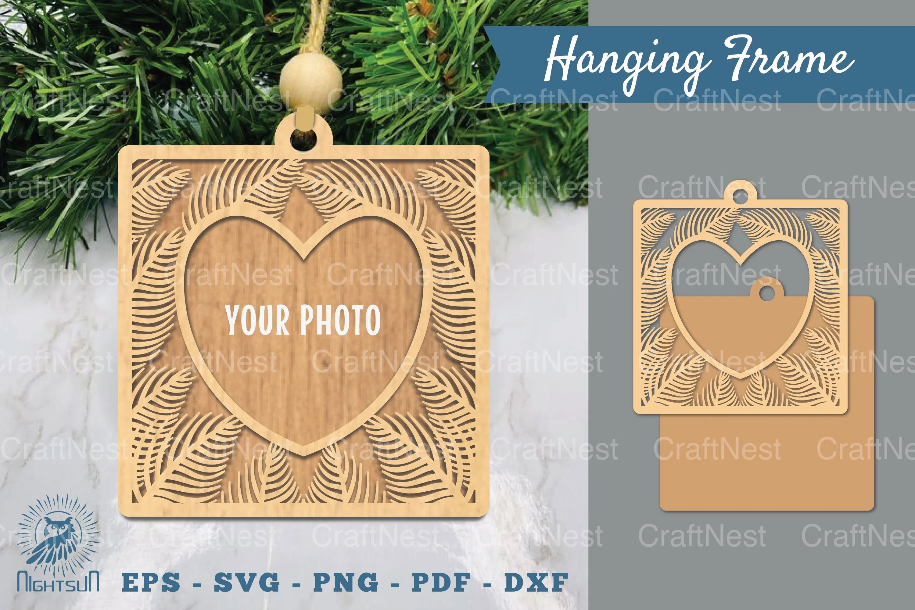 Tropical Leaves Laser Cut Photo Frame SVG Bundle - CraftNest - Digital Crafting and Art