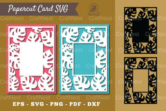 Tropical Leaves Papercut Card Design Bundle - CraftNest - Digital Crafting and Art