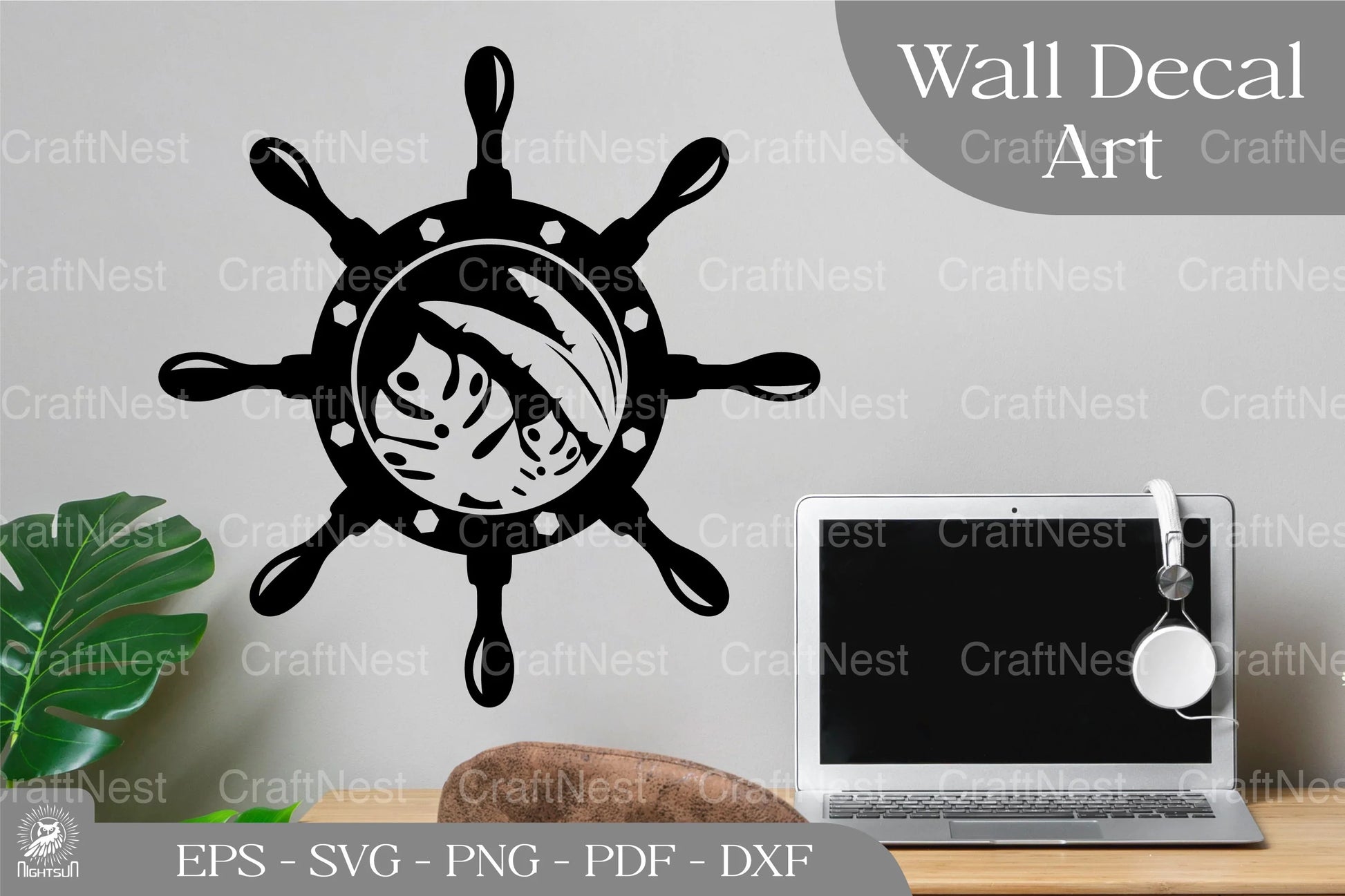 Tropical Leaves Summer Wall Decal Set - CraftNest - Digital Crafting and Art