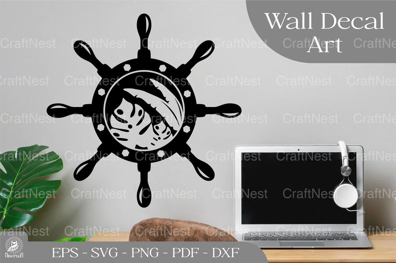 Tropical Leaves Summer Wall Decal Set - CraftNest - Digital Crafting and Art
