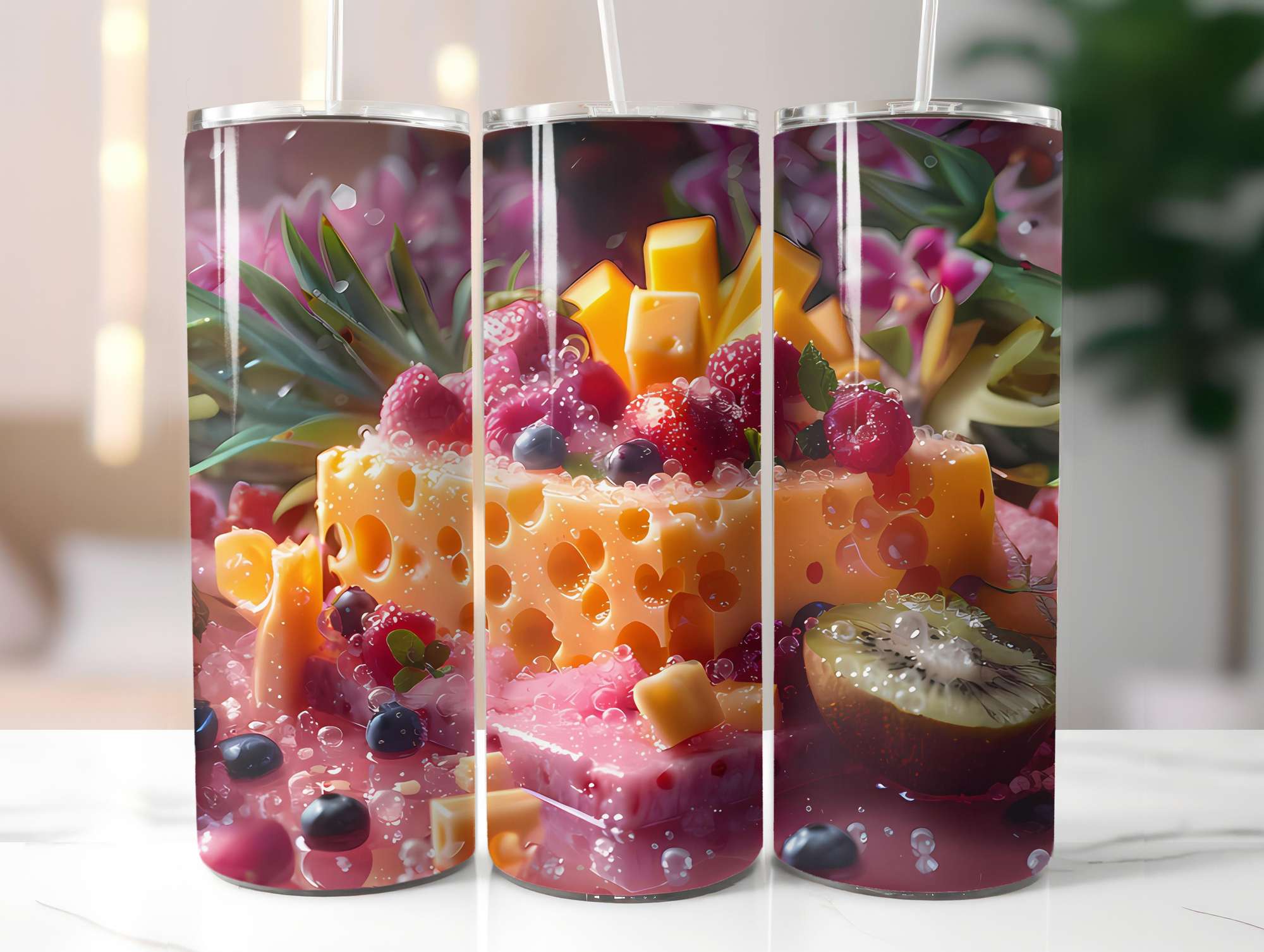 Tropical Fruit 2 Tumbler Wrap - CraftNest - Digital Crafting and Art