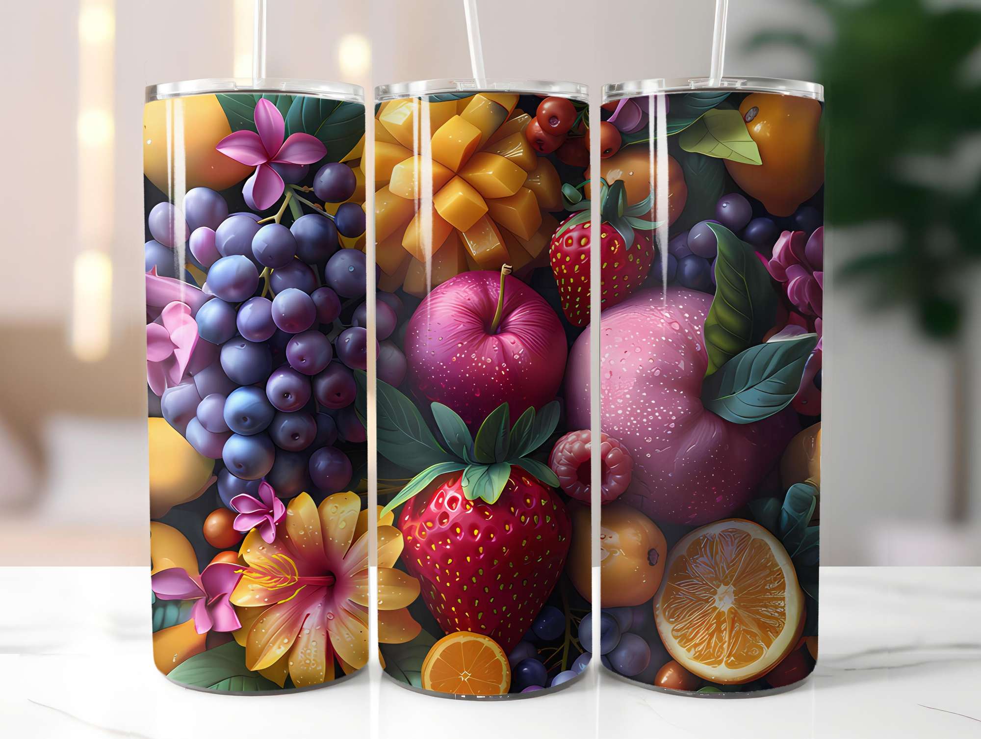 Tropical Fruit 2 Tumbler Wrap - CraftNest - Digital Crafting and Art