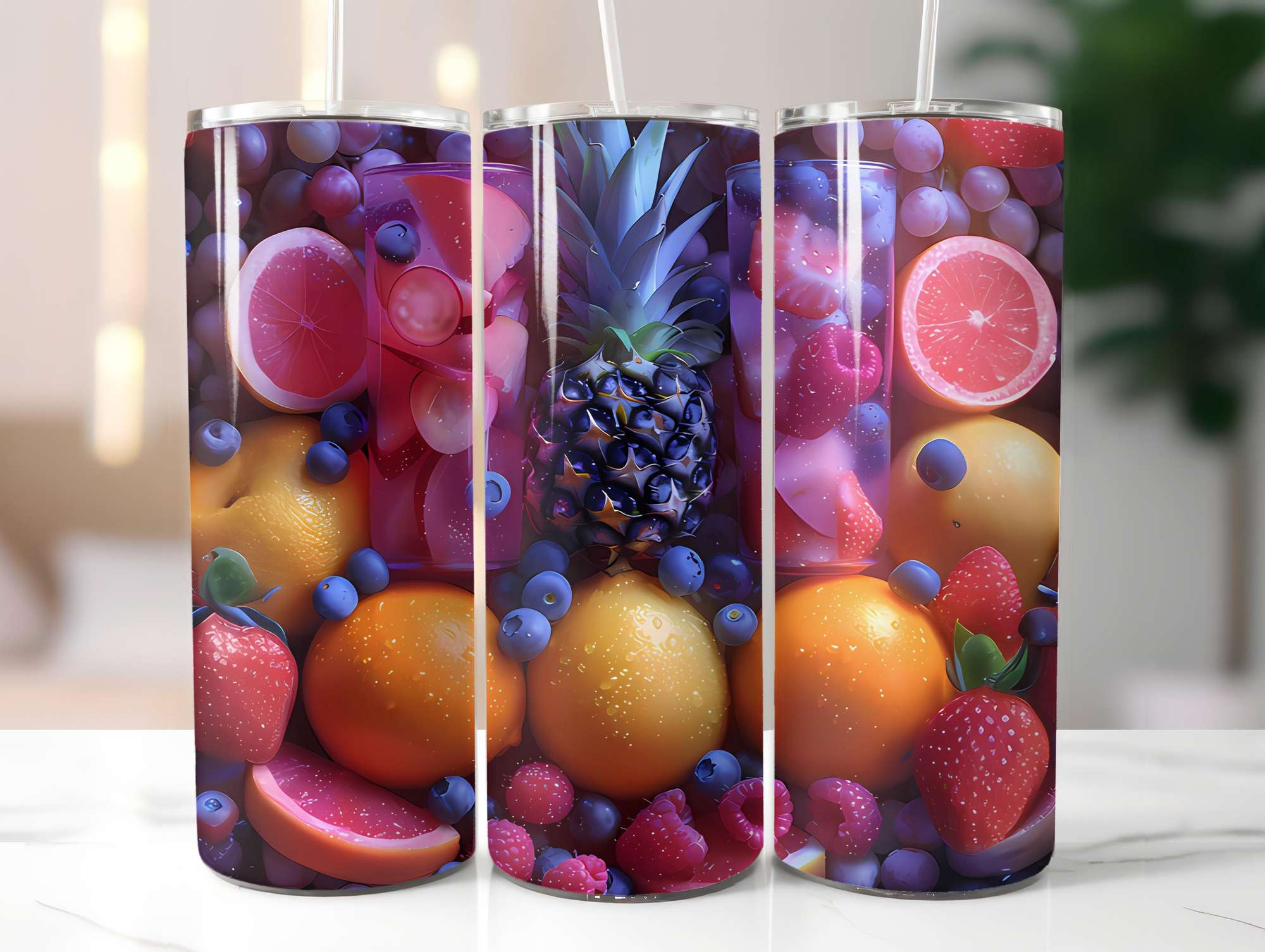 Tropical Fruit 3 Tumbler Wrap - CraftNest - Digital Crafting and Art