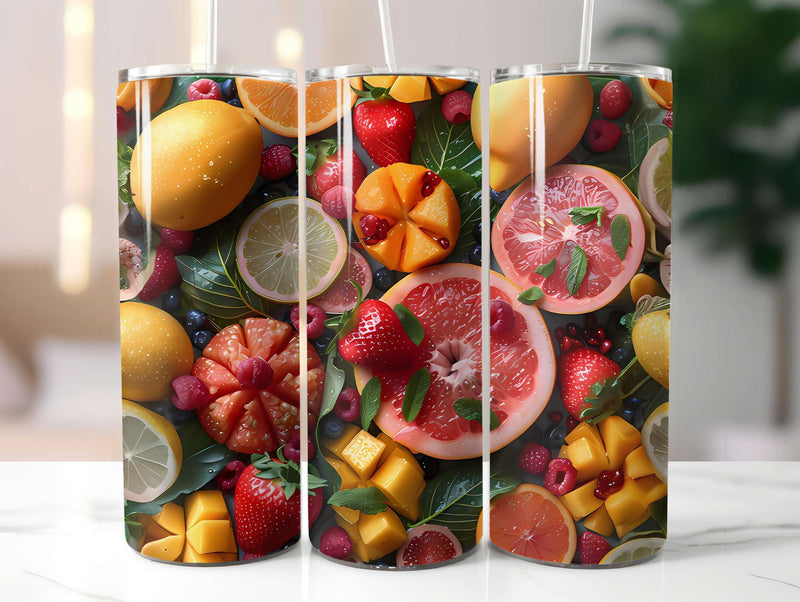 Tropical Fruit 3 Tumbler Wrap - CraftNest - Digital Crafting and Art