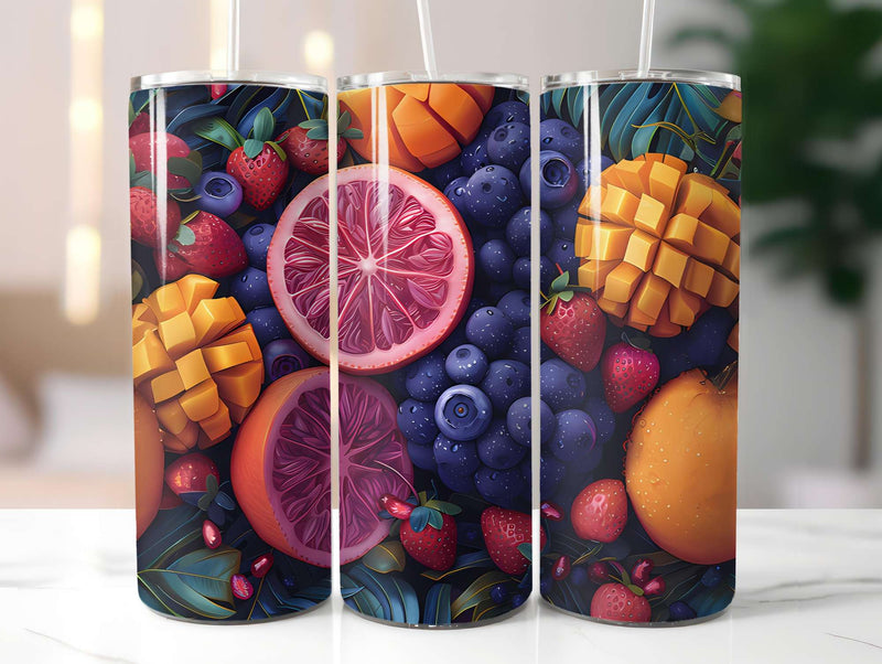 Tropical Fruit 2 Tumbler Wrap - CraftNest - Digital Crafting and Art