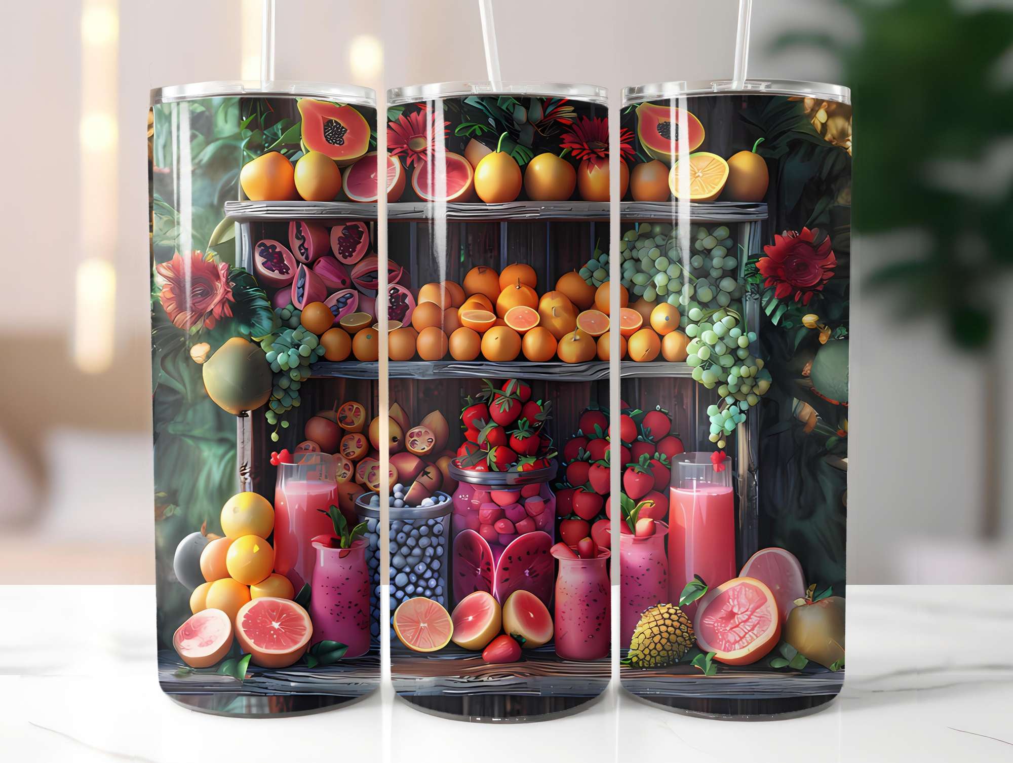 Tropical Fruit 5 Tumbler Wrap - CraftNest - Digital Crafting and Art