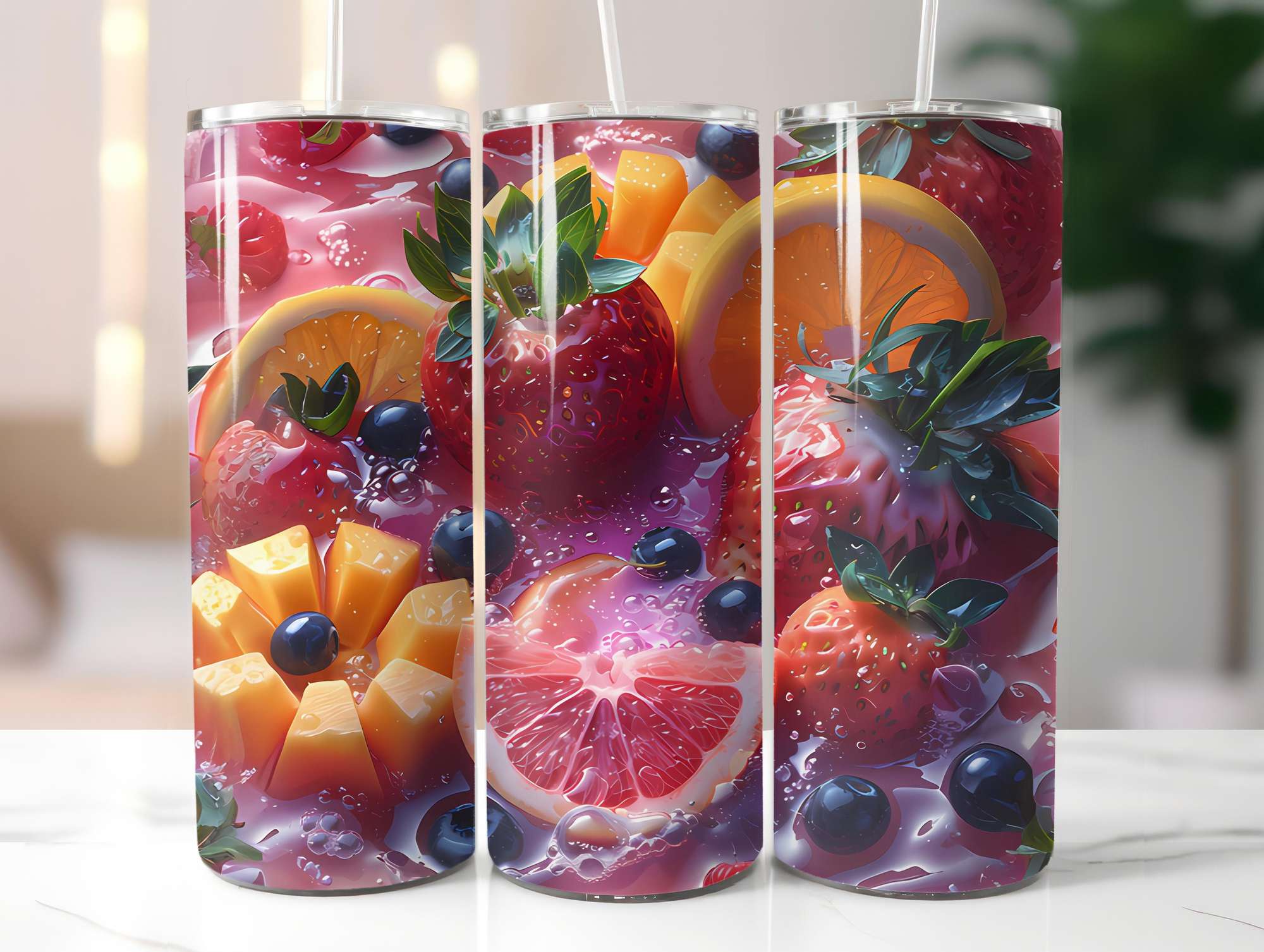 Tropical Fruit 2 Tumbler Wrap - CraftNest - Digital Crafting and Art