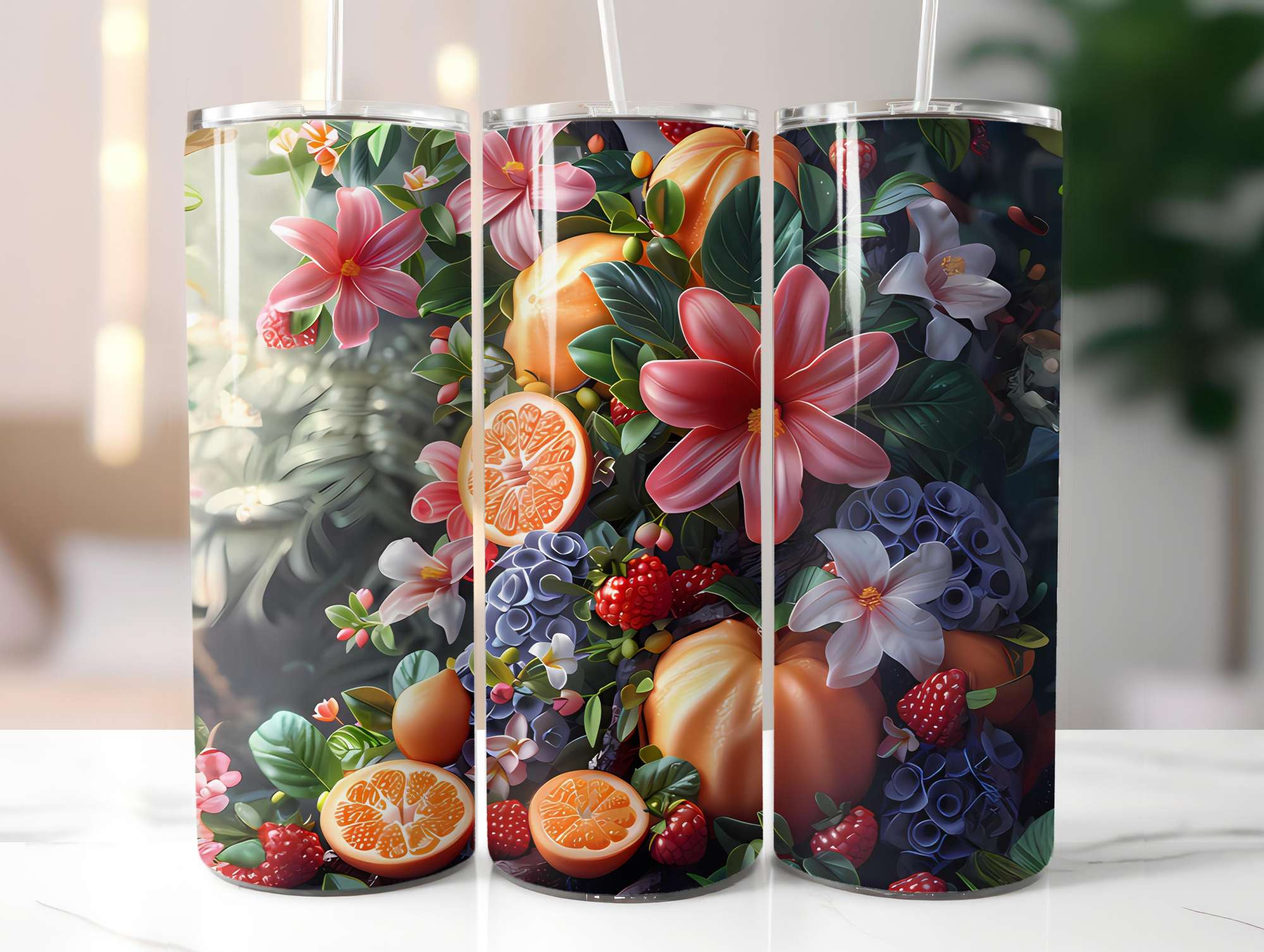 Tropical Fruit 2 Tumbler Wrap - CraftNest - Digital Crafting and Art