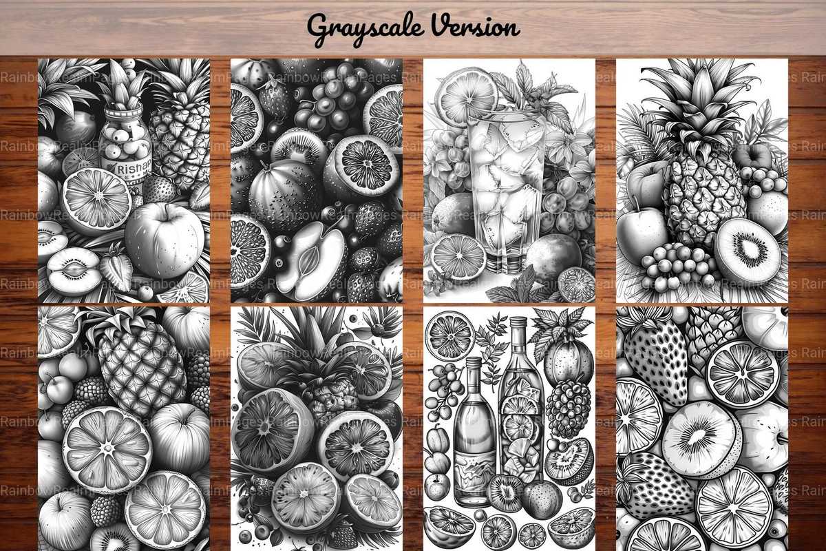 Tropical Fruit Coloring Books - CraftNest - Digital Crafting and Art