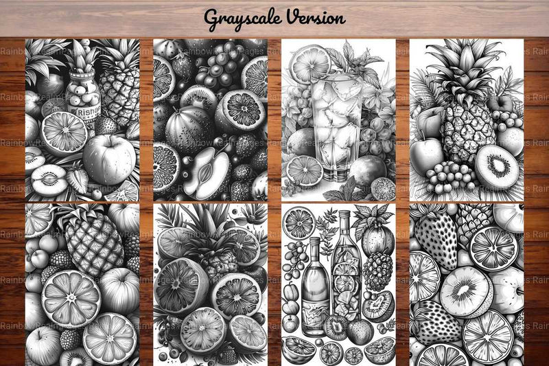 Tropical Fruit Coloring Books - CraftNest - Digital Crafting and Art