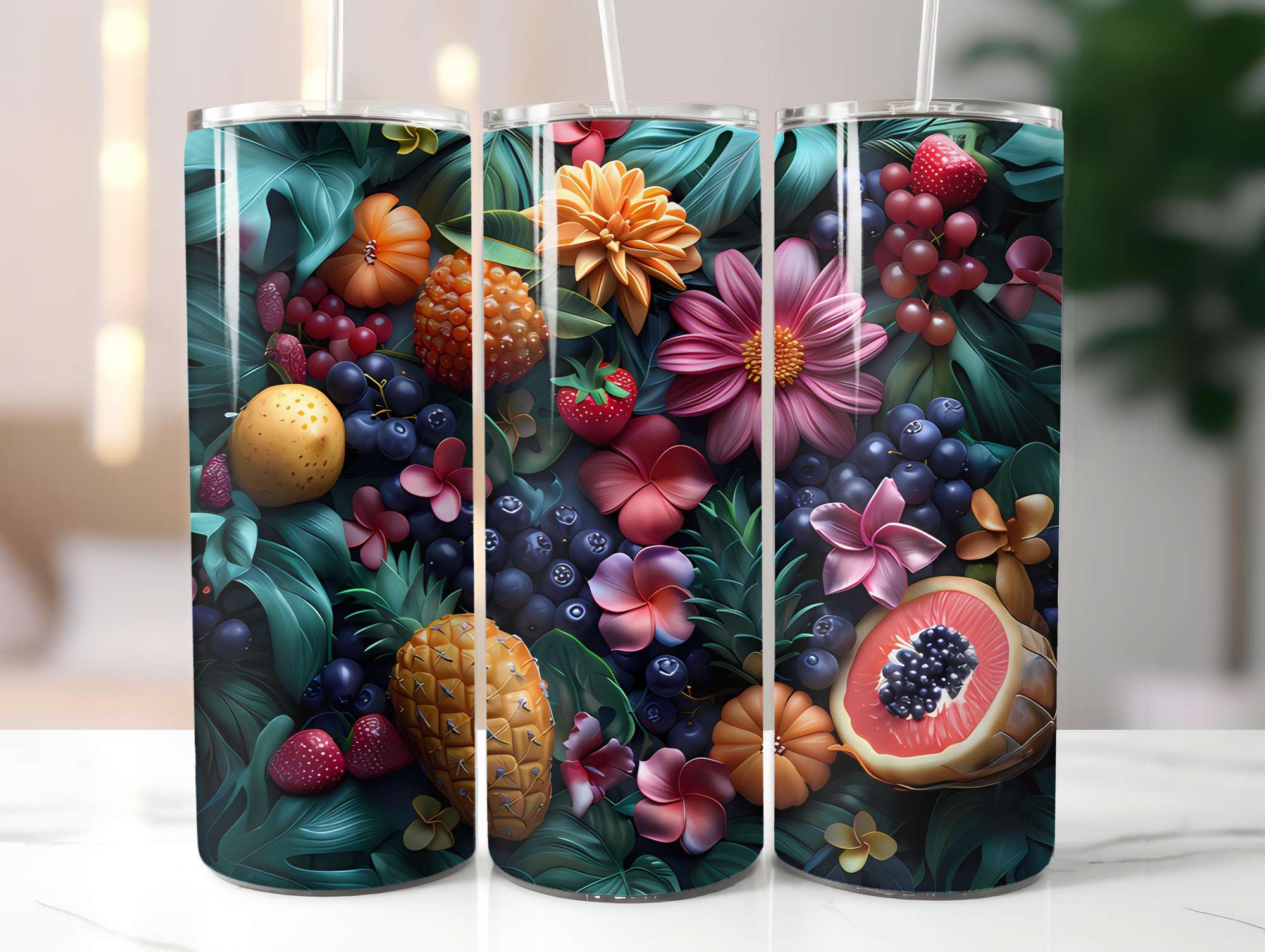 Tropical Fruit 1 Tumbler Wrap - CraftNest - Digital Crafting and Art