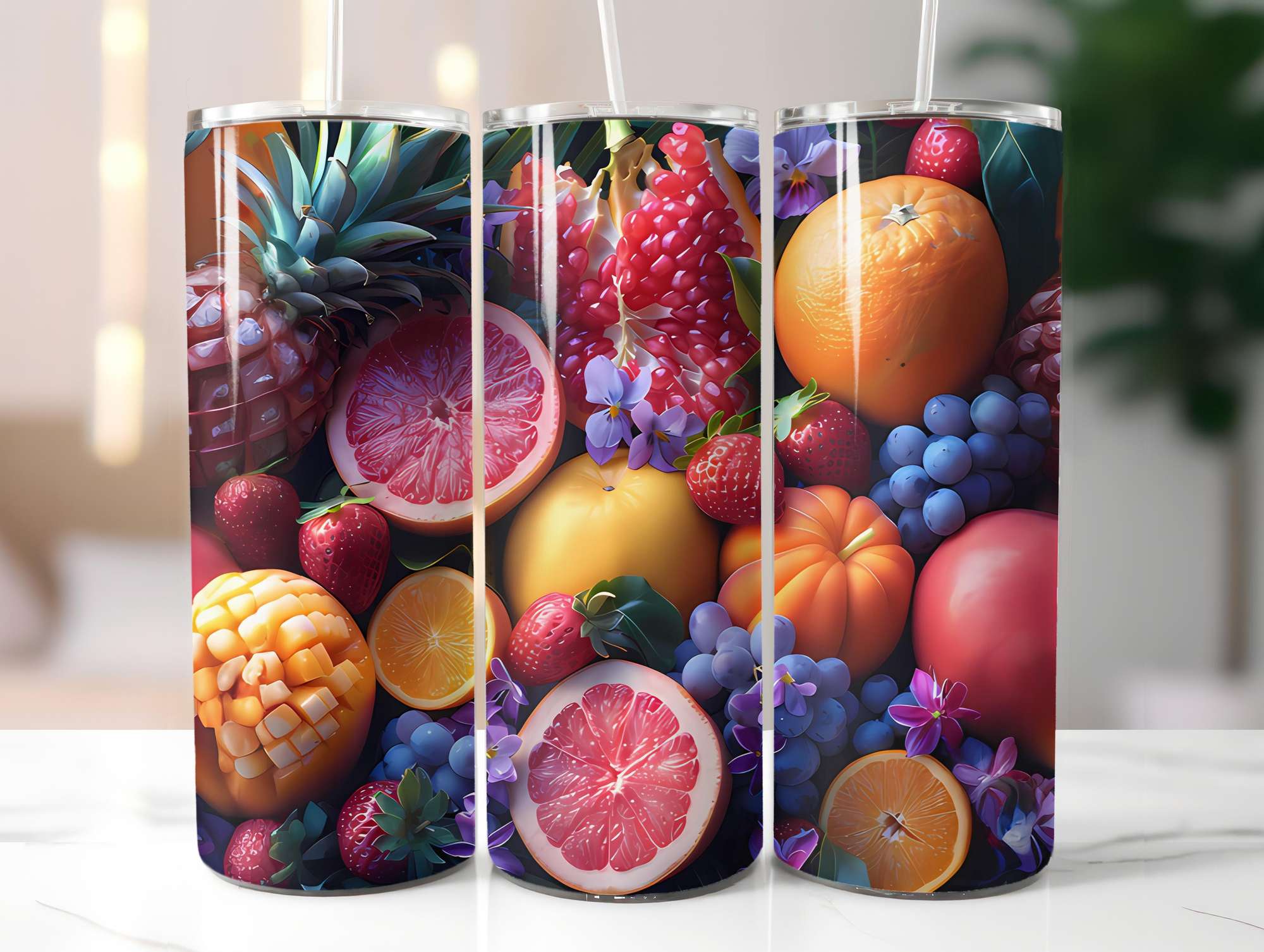 Tropical Fruit 5 Tumbler Wrap - CraftNest - Digital Crafting and Art