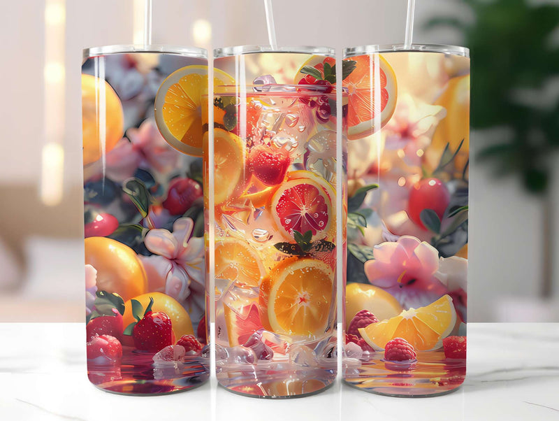 Tropical Fruit 3 Tumbler Wrap - CraftNest - Digital Crafting and Art