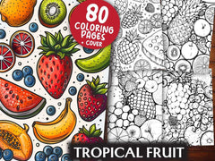 Tropical Fruit Coloring Books - CraftNest - Digital Crafting and Art