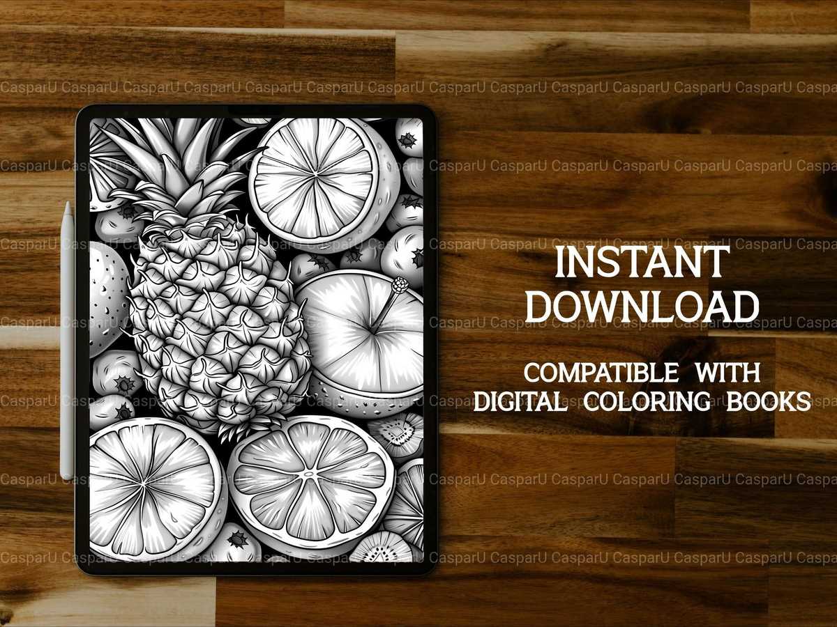 Tropical Fruit Coloring Books - CraftNest - Digital Crafting and Art