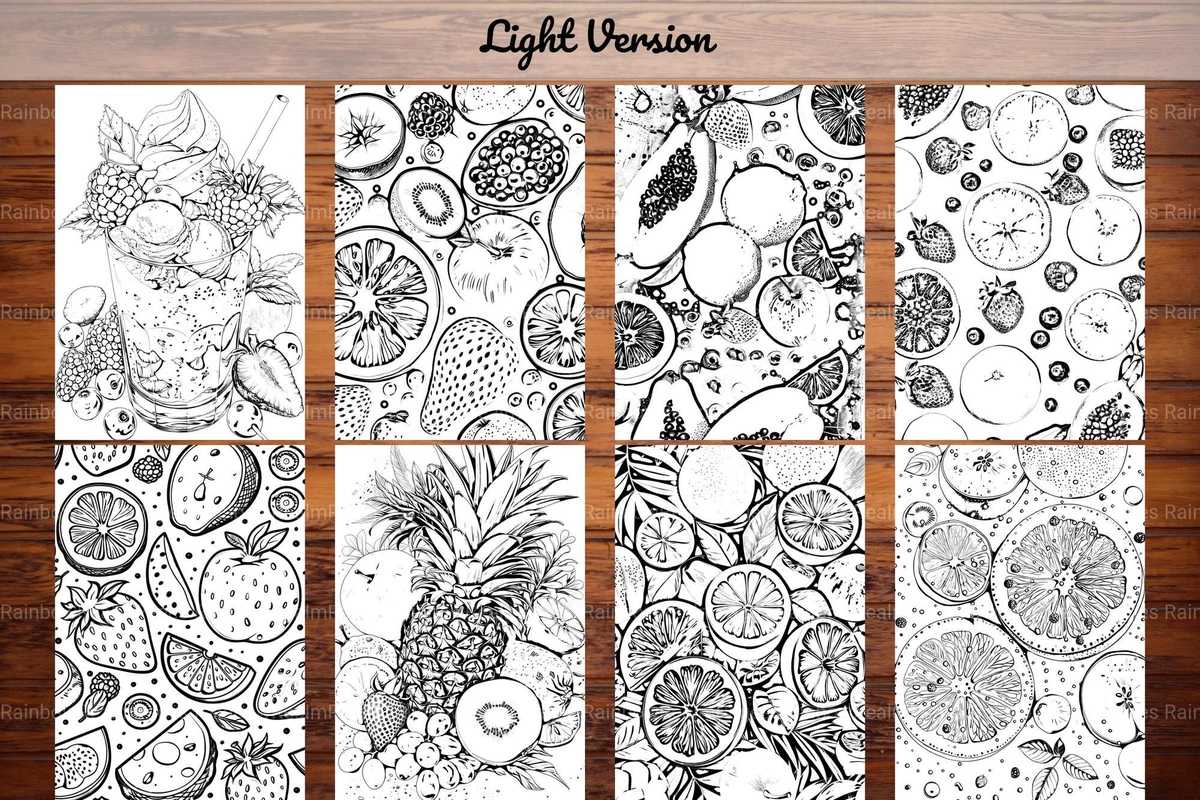 Tropical Fruit Coloring Books - CraftNest - Digital Crafting and Art