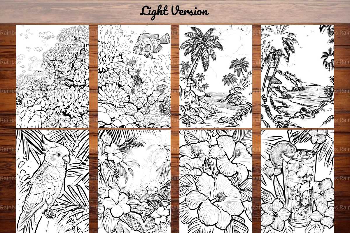 Tropical Summer Coloring Books - CraftNest - Digital Crafting and Art