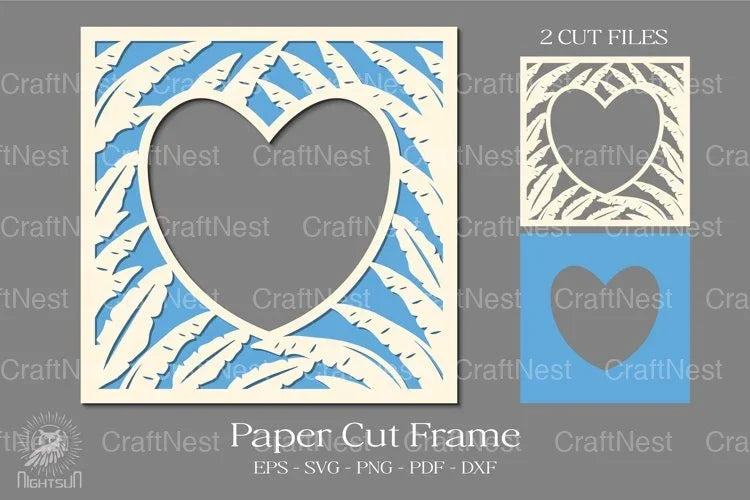 Tropical Frame 3D Layered Paper Cut Clipart Bundle - CraftNest - Digital Crafting and Art