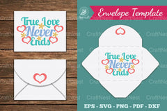 True Love Never Ends Envelope Template Bundle - CraftNest - Digital Crafting and Art