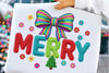 Tufted Embroidery Ribbon Bow Merry Clipart Bundle