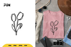 Tulip Flower SVG Bundle - CraftNest - Digital Crafting and Art