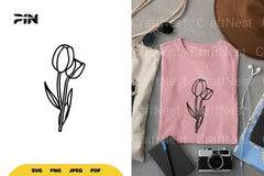 Tulip Flower SVG Bundle - CraftNest - Digital Crafting and Art