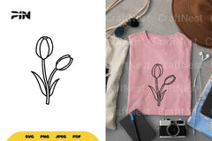 Tulip Flower SVG Bundle - CraftNest - Digital Crafting and Art