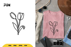 Tulip Flower SVG Bundle - CraftNest - Digital Crafting and Art