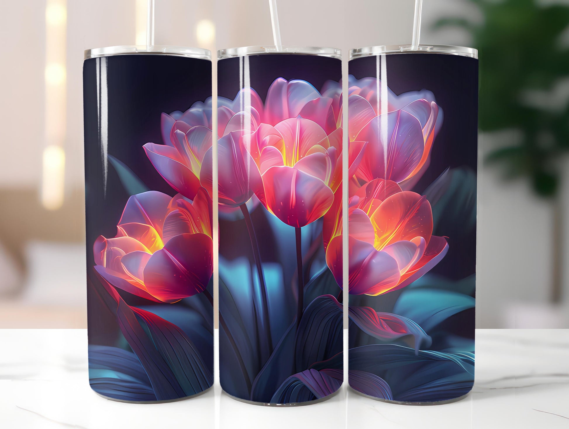 Tulips Flowers Tumbler Wrap - CraftNest - Digital Crafting and Art