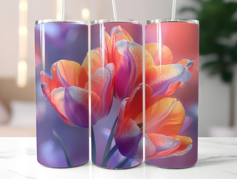 Tulips Flowers Tumbler Wrap - CraftNest - Digital Crafting and Art