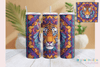 Floral Tiger Tumbler Wrap Bundle