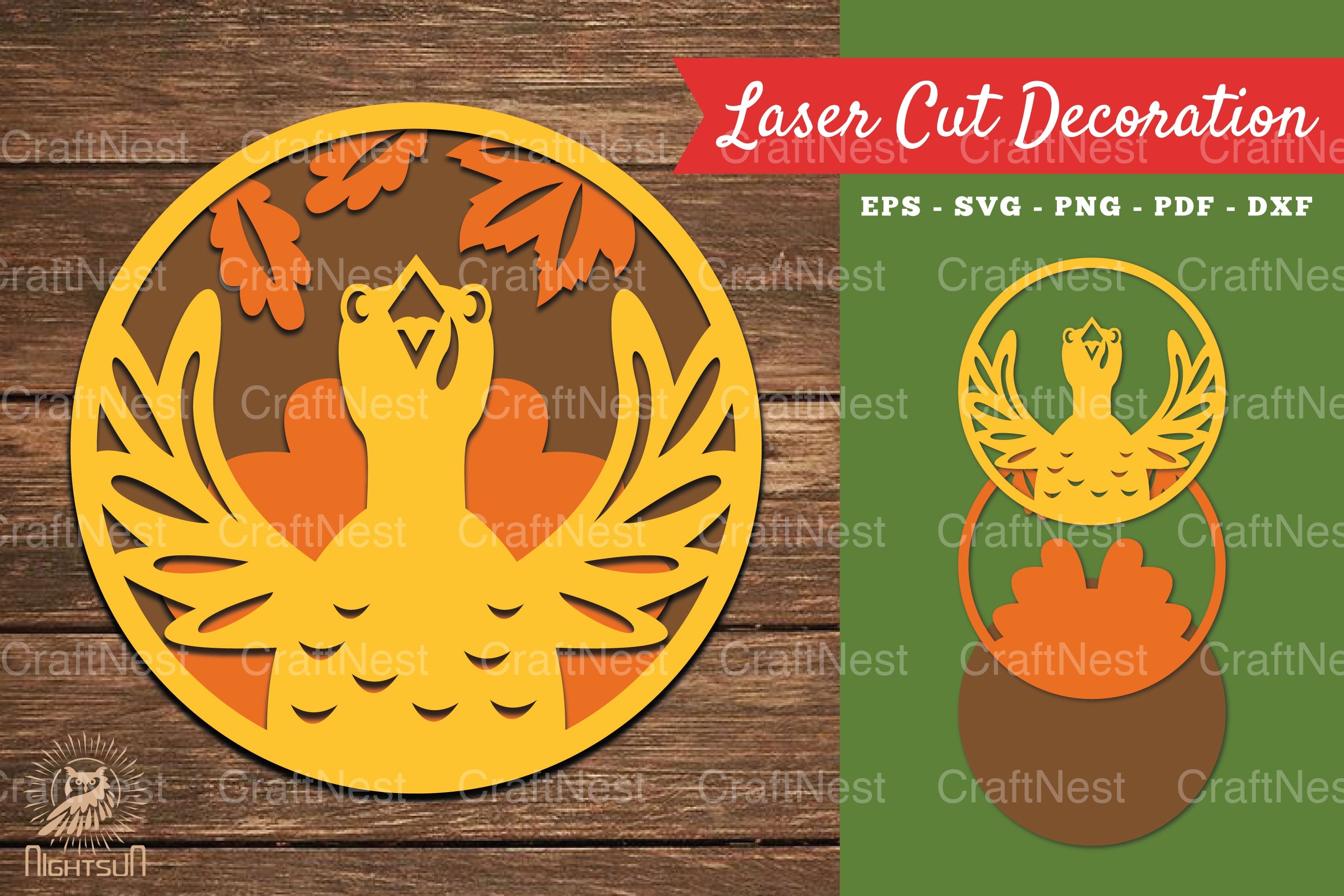 Turkey Laser Cut Decoration SVG Bundle - CraftNest - Digital Crafting and Art