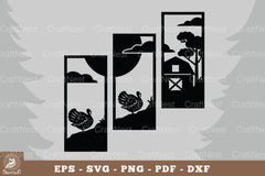 Turkeys on the Farm Home Decor SVG Bundle - CraftNest - Digital Crafting and Art