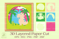 Tyrannosaurus 3D Layered Papercut Clipart Bundle - CraftNest - Digital Crafting and Art