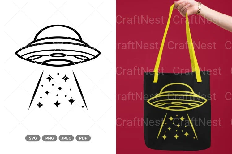 UFO Outer Space Clipart Bundle - CraftNest - Digital Crafting and Art