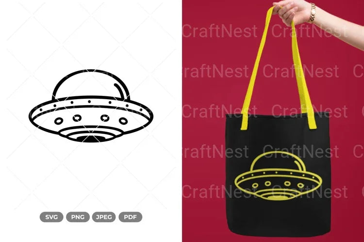 UFO Outer Space Clipart Bundle - CraftNest - Digital Crafting and Art