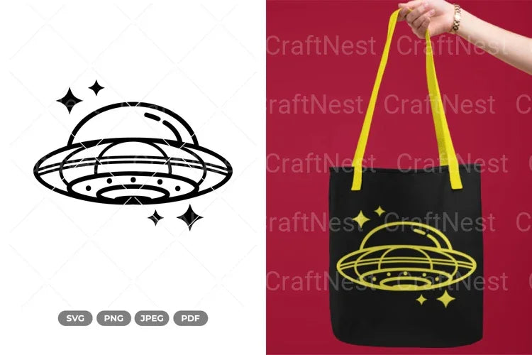 UFO Outer Space Clipart Bundle - CraftNest - Digital Crafting and Art