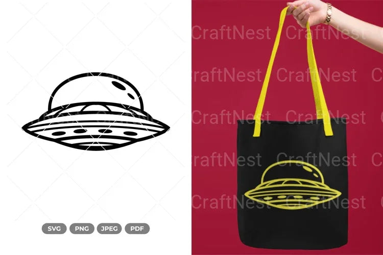 UFO Outer Space Clipart Bundle - CraftNest - Digital Crafting and Art