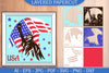 USA Flag Statue of Liberty Eagle Papercut SVG Bundle