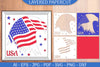 USA Flag Eagle Head Layered Papercut SVG Bundle