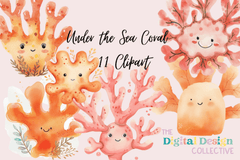 Under the Sea Coral Clipart Bundle - CraftNest - Digital Crafting and Art