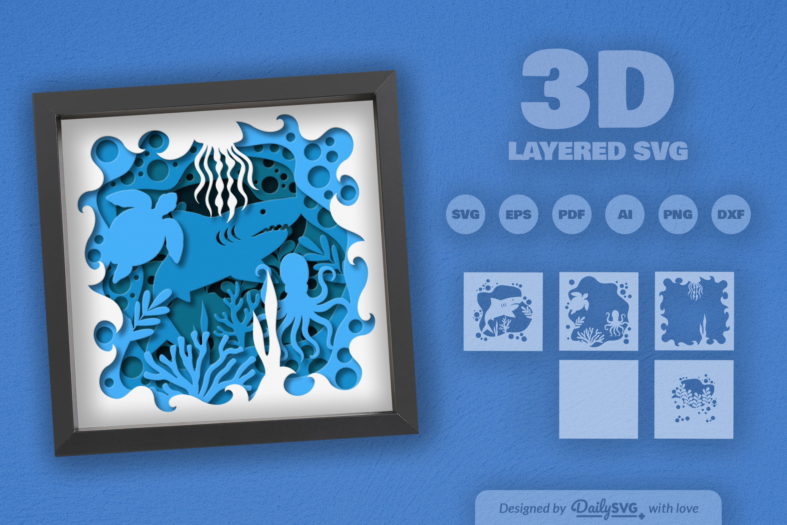 Under the Sea Coral Reef Papercut SVG Bundle